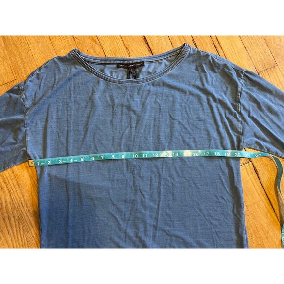 White House Black Market Blue Demin Color Three Quarter Length Shirt Medium - Picture 3 of 6